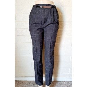 Vintage Pleated Mid Rise Trousers