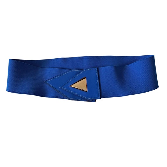 Blue High Waist Triangle Vintage Belt - image 1