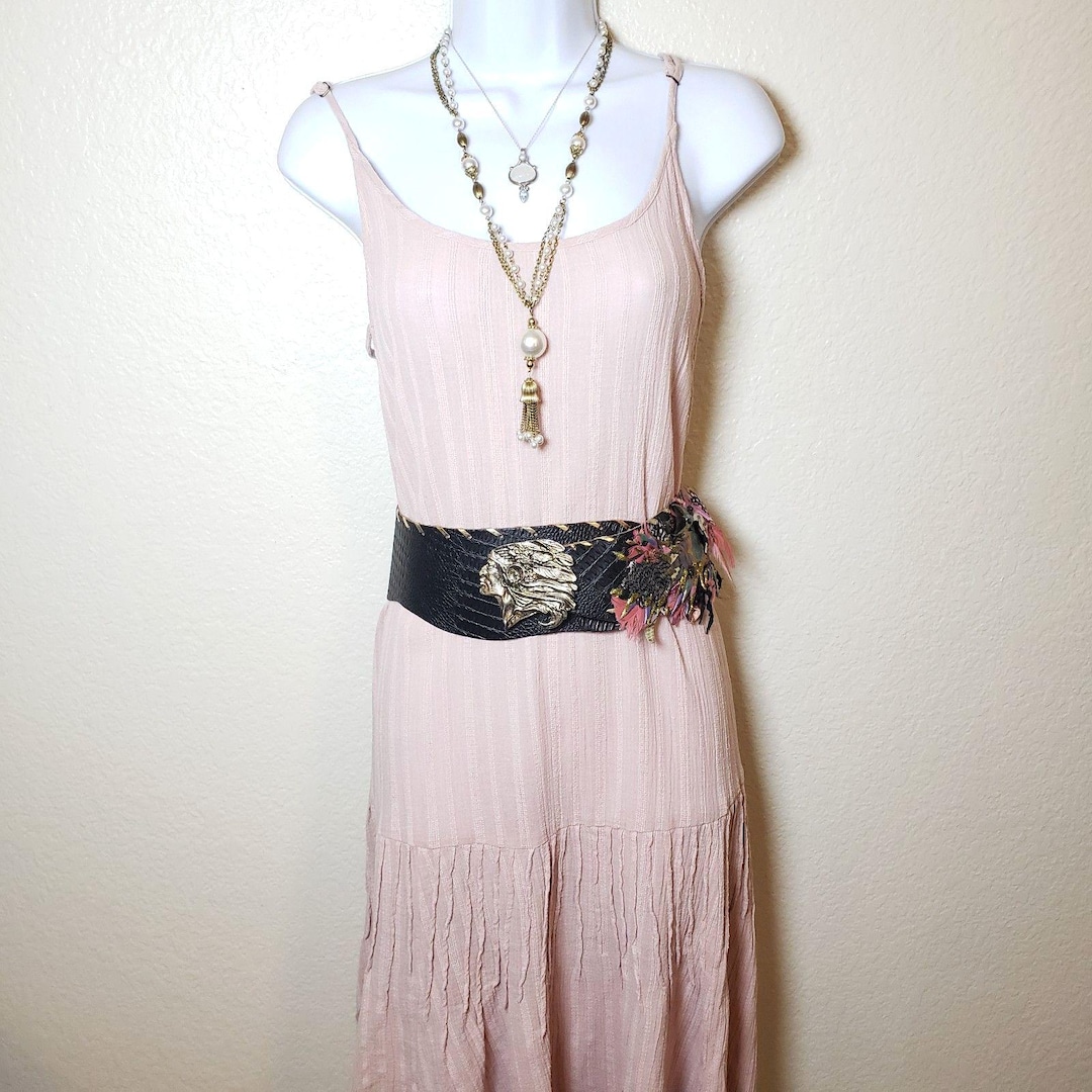Black Leather Vintage Fashion Design Belt It