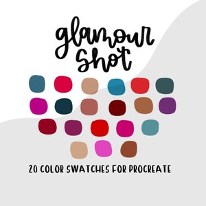Procreate Color Palette // Glamour // Dark // Bright