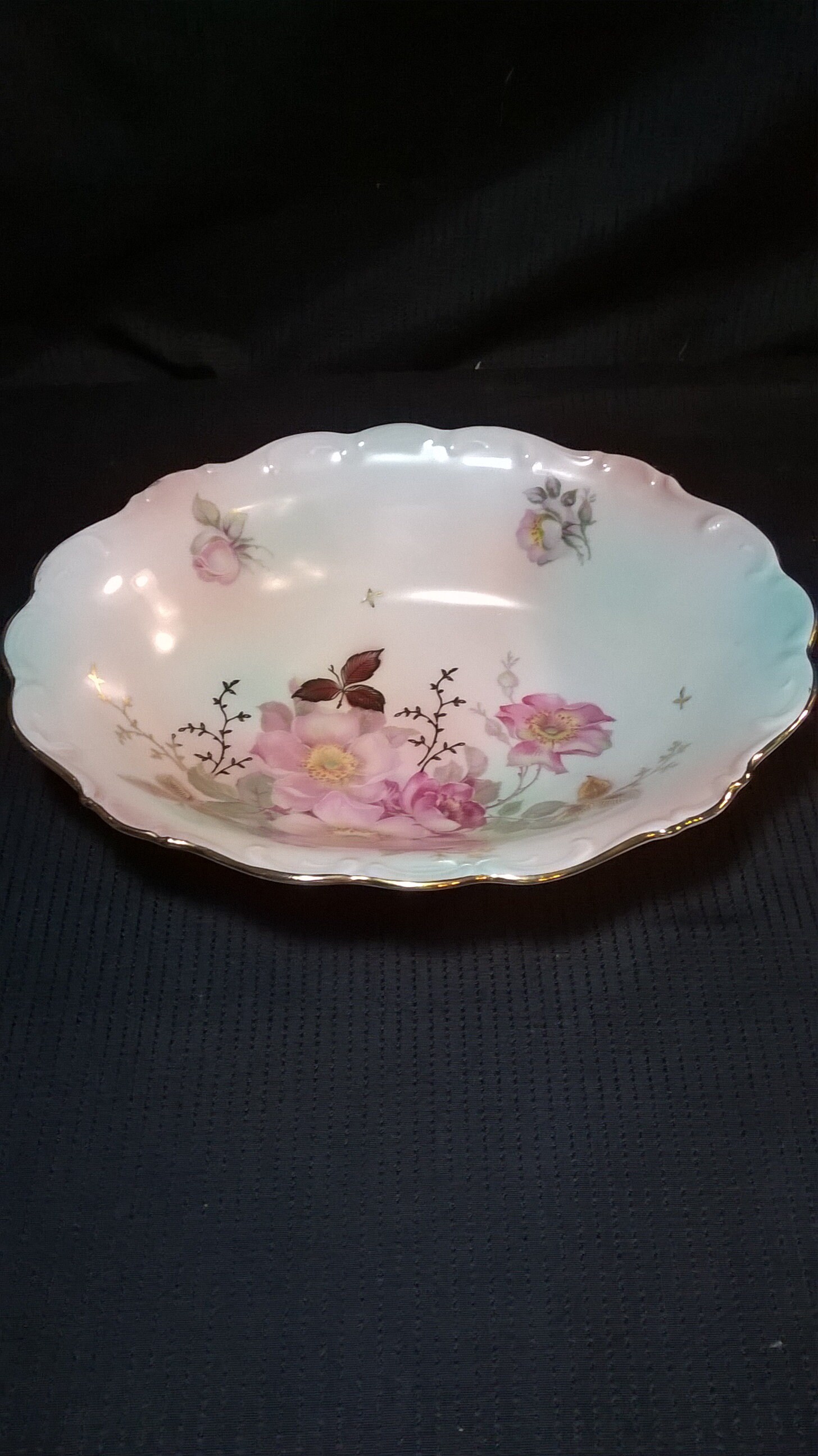 Vintage Schumann Arzberg Wild Rose Scalloped Oval Vegetable Bowl - Etsy