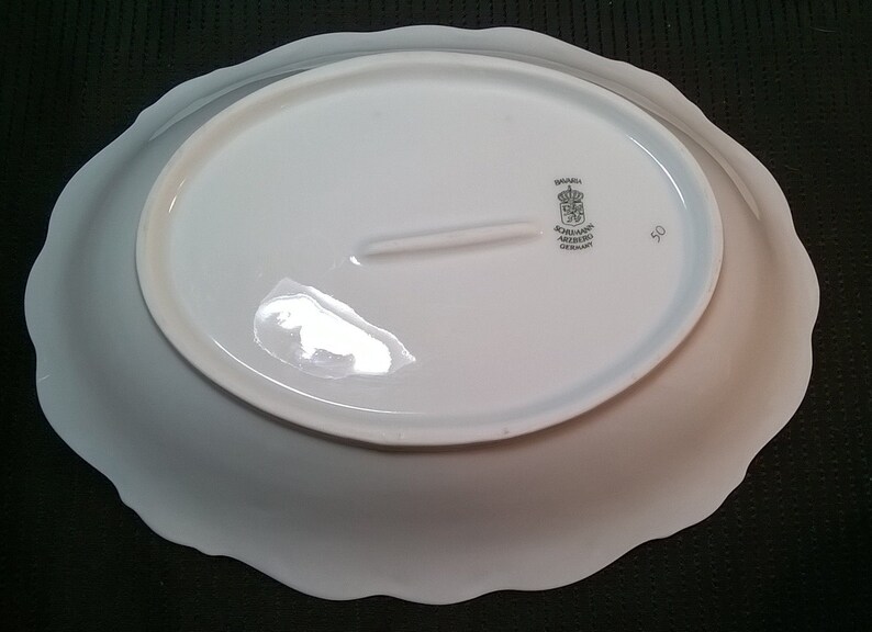 Vintage Schumann Arzberg Wild Rose Scalloped Oval Vegetable Bowl - Etsy