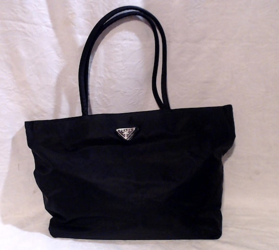 Womens Black Large Nylon Tote Ladies Bag Prada Sy… - image 1