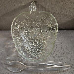 Vintage Salad Bowl Set ~ Indiana Glass 0819 ~ Crystal 3 pc Party Home Kitchen Serving Dish