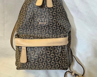 Brown Mini Backpack Purse Womens Ladies Guess Bag