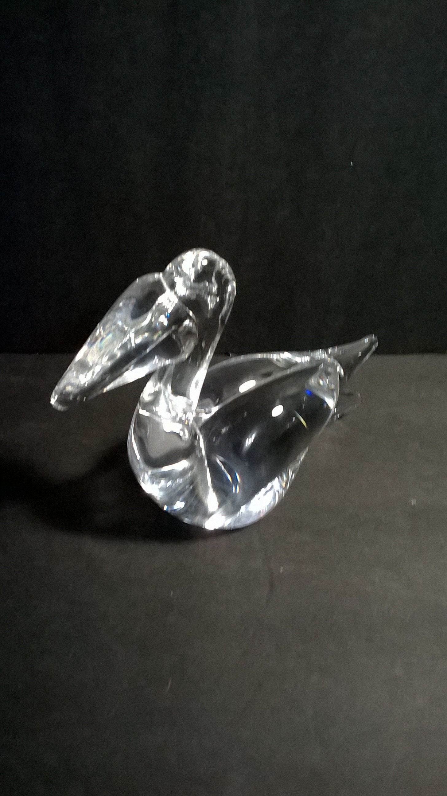 MaRcolinマルコリンART CRYSTAL 鳥　ハンドメイドスウェーデン Marcolin Art Crystal マルコリン・アート・クリスタル 煙の羽の