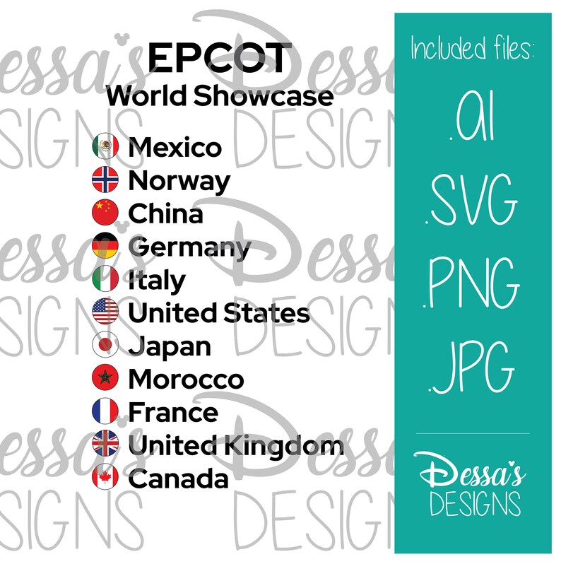 Drink Epcot - Vector and Sublimation Design - Etsy