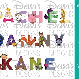 Character Alphabet - Sublimation Design