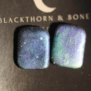 Rectangle Galaxy Stud Polymer Clay Earrings // Astronomy gifts, space jewellery, celestial earrings, free UK postage, handcrafted in the UK