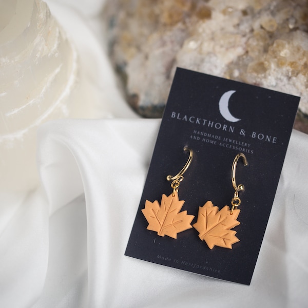 Autumn - Handmade Leaf earrings - Fall, Cosy Jewellery, Autumnal Leaves