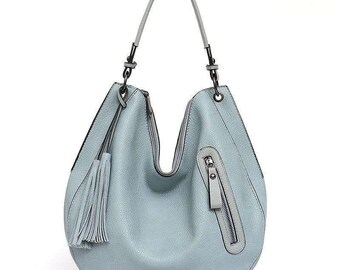 slouchy vegan leather hobo bag