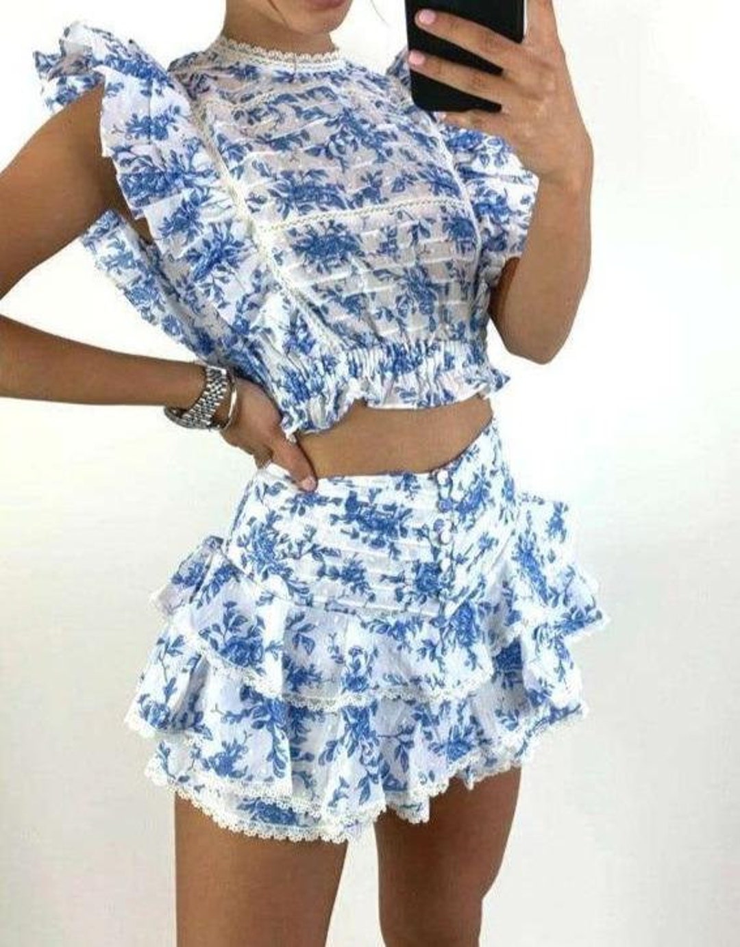 Floral Patchwork Two Piece Set - Etsy Denmark