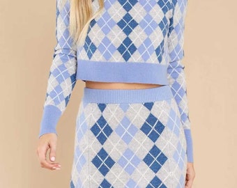 Argyle Skirt Set - Etsy
