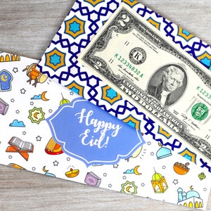 Eid Mubarak/Happy Eid Money Envelopes (Eidee, Muslim Gifts, Ramadan Gifts, Eid Gifts)