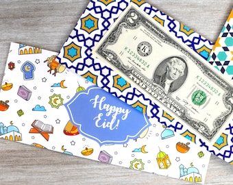 Eid Mubarak/Happy Eid Money Envelopes (Eidee, Muslim Gifts, Ramadan Gifts, Eid Gifts)