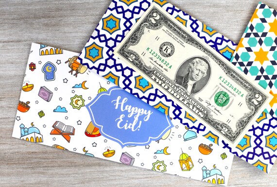 Eid Mubarak/Happy Eid Money Envelopes (Eidee, Muslim Gifts, Ramadan Gifts, Eid Gifts)