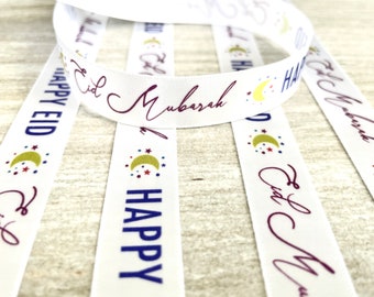 Gift Ribbons (Eid Mubarak, Happy Eid, Islamic Icons, Islamic Shapes, Muslim Gift)