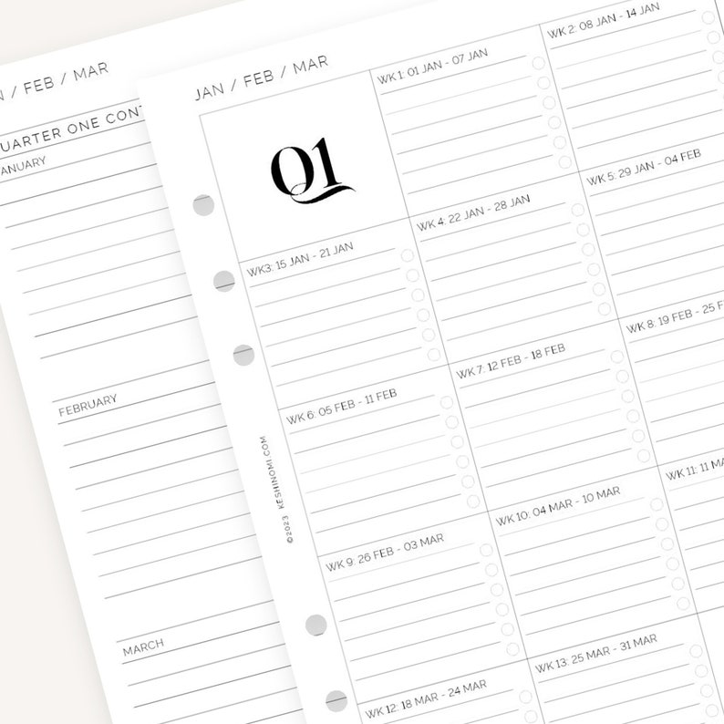 The Dated 2024 Content Plan A5 Printable Planner Insert Etsy