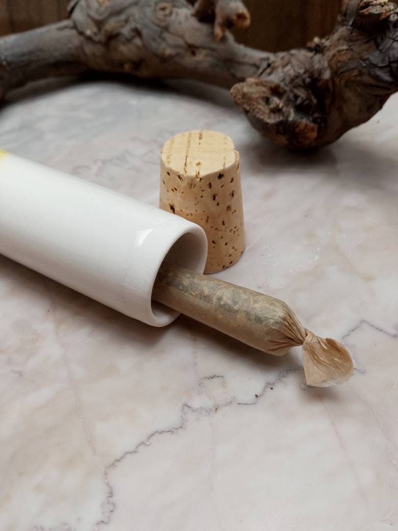 Porcelain Dube Tube With Cork Stopper. Etsy