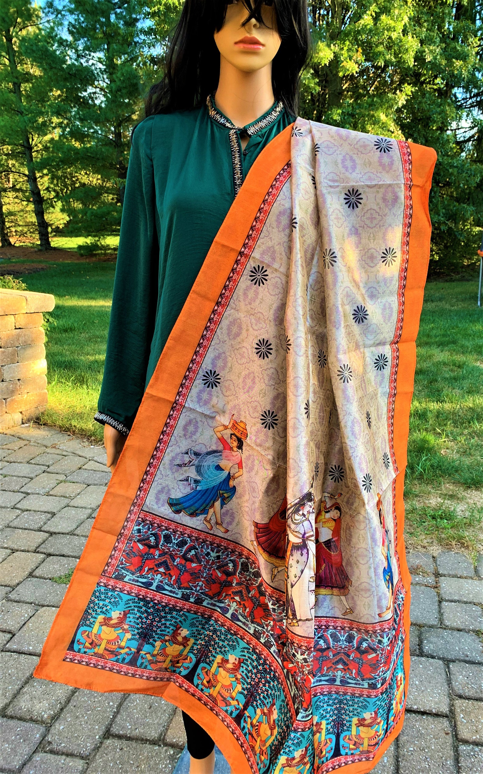 Women Long scarves Traditional Indian scarves Traditional Etsy