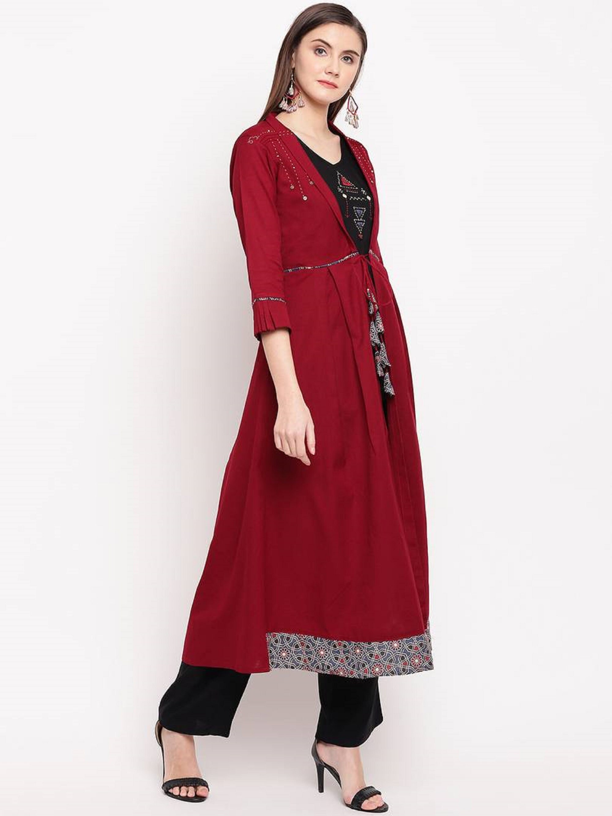 Indian dresses for women traditional jacket dresses red Etsy