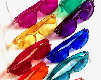 Color Therapy Sunglasses | Chakra Glasses | Rainbow Sunglasses | Sunglasses | Chakra Balancing Glasses | Colorful Sunglasses