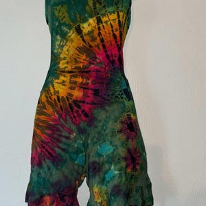 Tie Dye Romper, Jumpsuit, Hippie, Boho, Festival Clothing, Rave