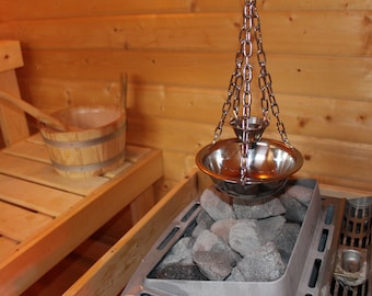 Sauna Deluxe evaporator bowl, herb pot, stainless steel for sauna infusion, 30 cm