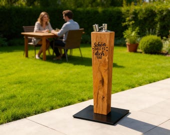 42 designs to choose from - Oak torch - Decoration for home and garden - Stainless steel burner - Design: Heart and Love - Gift idea for outdoor use