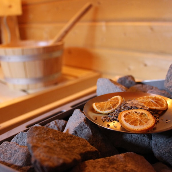 Sauna Kräuterschale Verdampferschale Edelstahl Aufguss mit Kräuter / Aroma