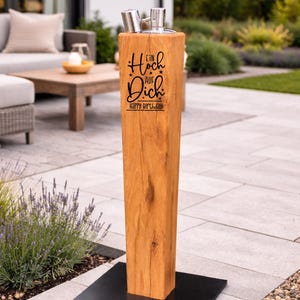 Eichenholz Fackel – 35 Motive zum Thema Geburtstag – originelle Geschenkidee – Gartendeko für Zuhause – Terrasse, Garten und Balkon -