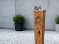 Personalized wooden torch for camping and outdoor use – oak torch for mountain love, hiking, and freedom – nature decor for campsites, van life, and gardens, engraved
