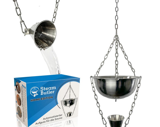 Original Steam Butler - Automatic sauna infusion for home saunas / garden saunas - Material: Stainless steel - Infinitely adjustable