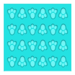 Easter Bunny Feet Stud Earring Silicone Mold, Rabbit Shaker Bits Mold, Easter Silicone Mold, Tiny Mold, DIY Jewelry Mold for Resin