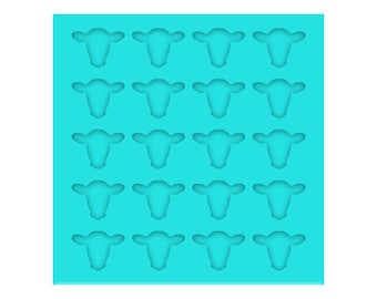 Cow Head Stud Earring Mold, Silicone Mold, Shaker Bits Mold, Tiny Silicone Mold, Jewelry Mold, UV Resin mold, Clear Silicone Mold