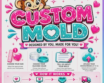 Custom Silicone Mold | Personalized Resin Molds | Clear Silicone for UV Resin