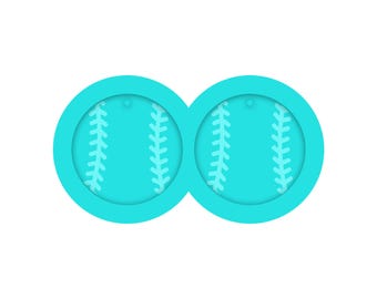 Baseball Resin Earring Silicone Mold, Clear Silicone for UV Resin Compatibility
