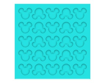 Mouse Head Stud Earring Mold, Silicone Mold, Shaker Bits Mold, Tiny Silicone Mold, Jewelry Mold, UV Resin Mold, Clear SIlicone Mold