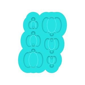 Tiered Pumpkin Silicone Mold, Thanksgiving Fall Stacked Pumpkin Dangle Earring Resin Mold for Jewelry Making, Layered Pumpkin, DIY Craft