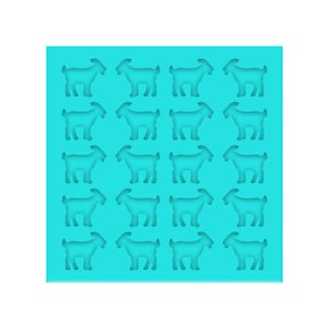 Goat Stud Earring Mold, Silicone Mold, Farm Animal Shaker Bits Mold, Tiny Silicone Mold, Jewelry Mold, UV Resin mold, Clear Silicone Mold