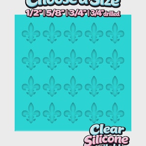 Fleur De Lis Stud Earring Mold, Mardi Gras Shaker Bits Molds, Clear Silicone Charm Molds, Epoxy UV Resin Flatback Molds