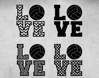 Download Love Volleyball Svg Etsy