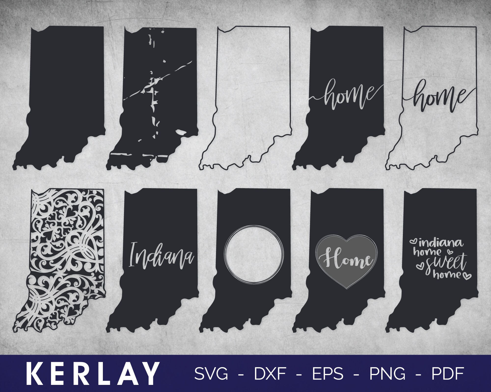 Download Indiana State SVG Bundle instant download commercial use | Etsy