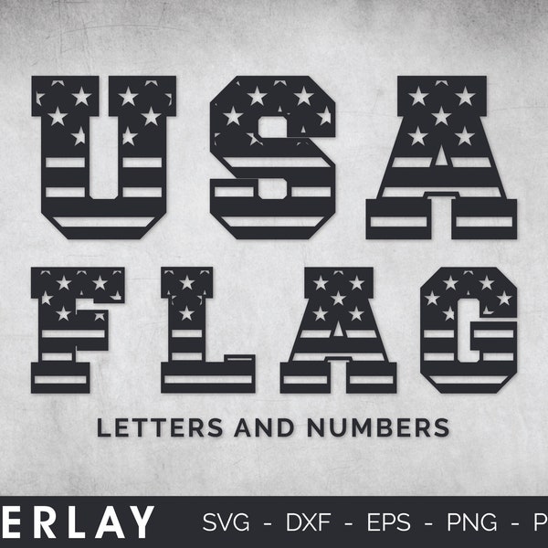 American Flag Alphabet SVG | instant download | commercial use | printable vector clip art | Alphabet Letters | American Flag Alphabet | USA