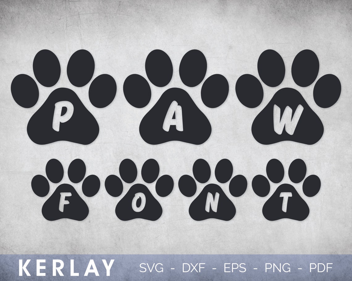 Paw Font SVG Instant Download Commercial Use Printable Etsy Singapore