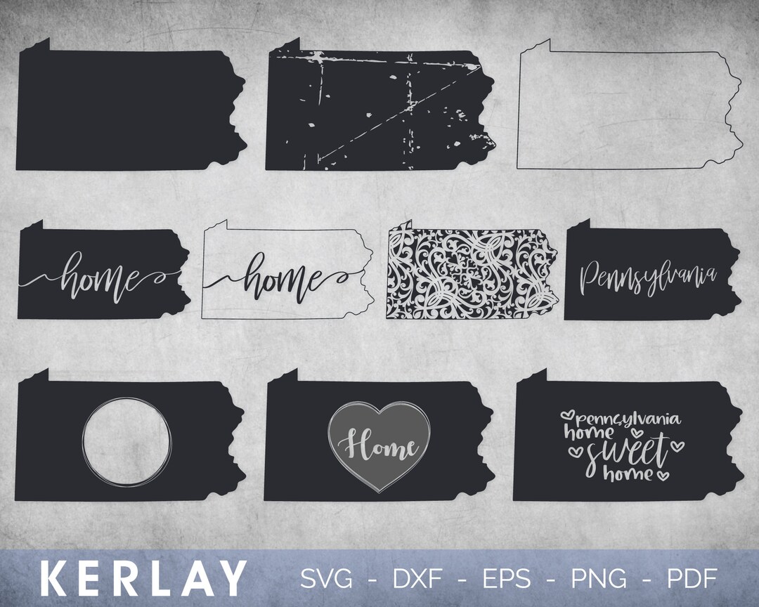 Pennsylvania State SVG Bundle Instant Download Commercial Use Printable ...