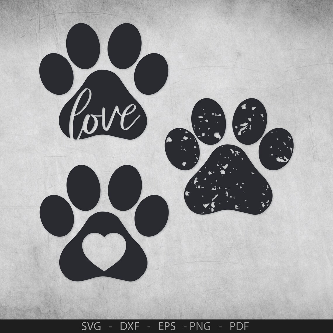 Hund Pfote SVG Pfotenabdruck Svg Hund Pfote Svg Bundle Etsy