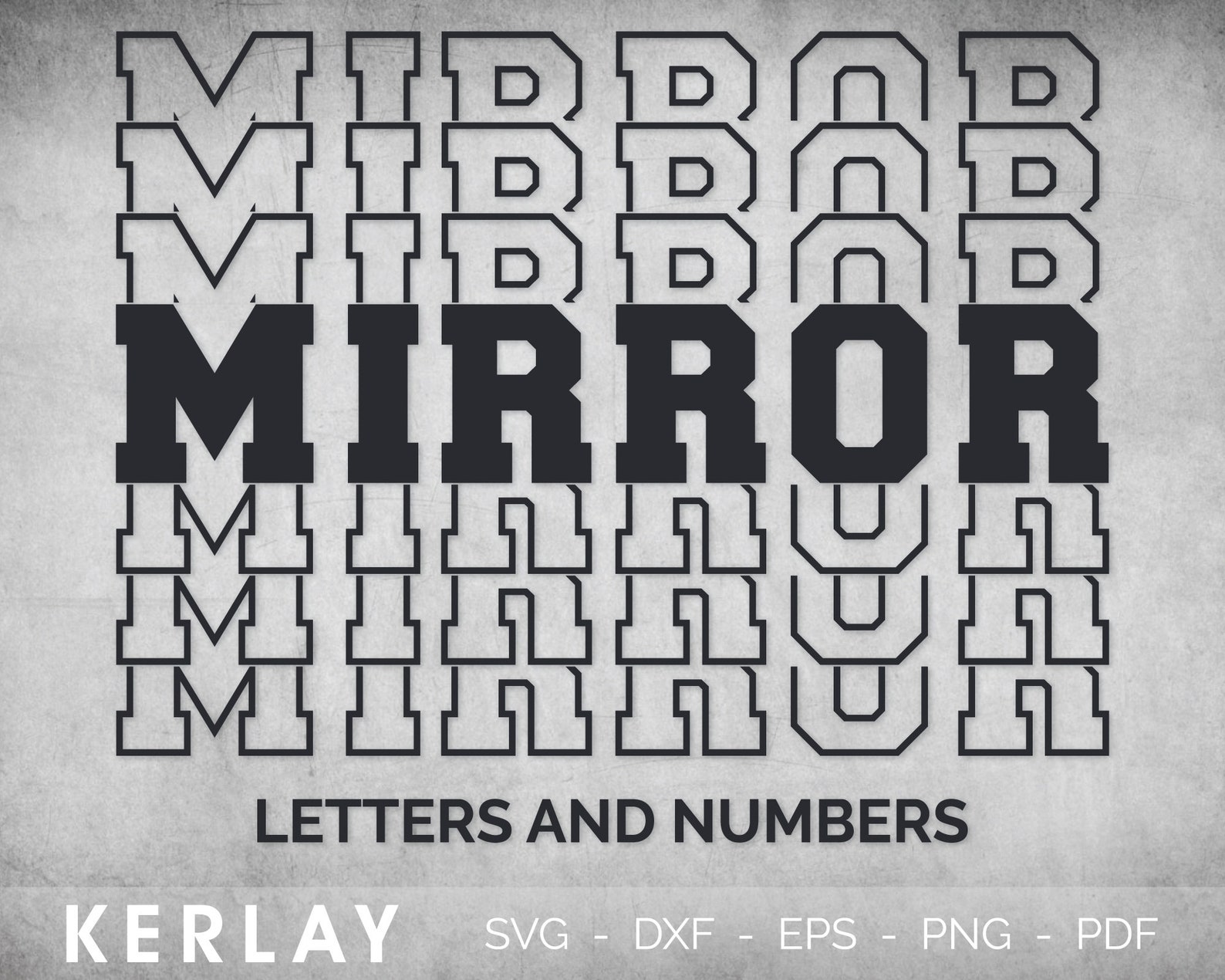 Mirror Font SVG instant download commercial use Etsy