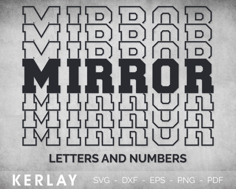 Mirror Font SVG Instant Download Commercial Use Etsy Australia