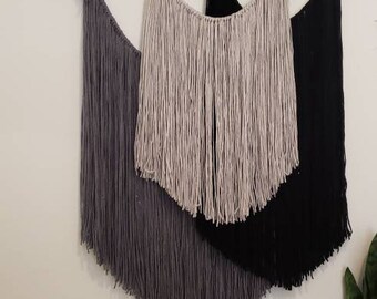 kraska yarn wall hanging boho decor decorative interior tapestry bedroom wall decor nursery room bohemian art decor